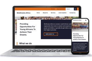 SheDreams Africa website mockup